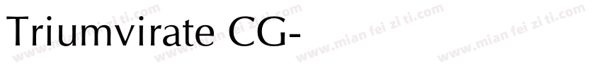 Triumvirate CG字体转换